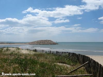 Photo de la plage du Ponant à la Grande Motte en Languedoc