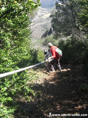 Photo de la descente en rappel du Marcou