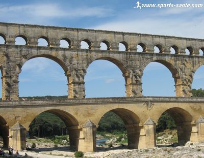 Photo au pied du Pont du Gard