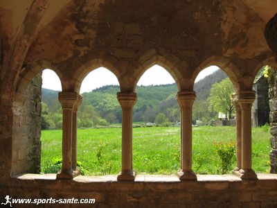 Photo de la galerie du cloître de Sylvanès en Midi Pyrénées