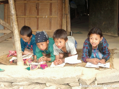 photo d'enfants au Népal