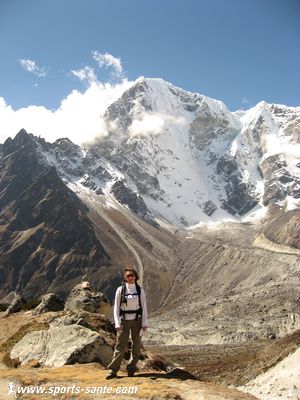 Photo de la moraine du glacier du Khumbu