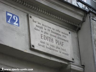 Photo plaque Edith Piaf Paris