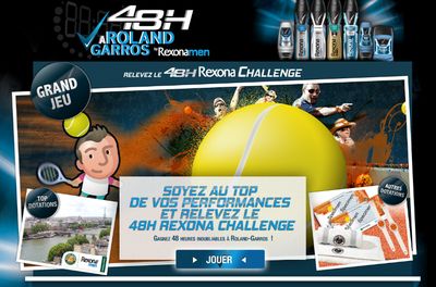Gagner des places pour Roland Garros avec les déodorants Rexona Men - fournisseur officiel du tournoi