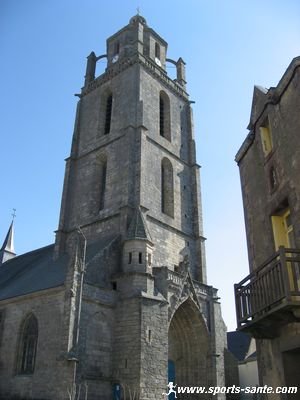 Photo du clocher de l'église de Batz sur mer