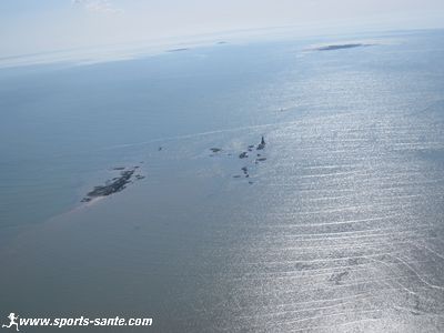 Photo de la mer vue du ciel
