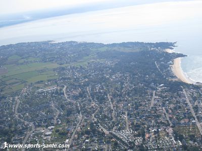 Photo aérienne de l'embouchure de la Loire