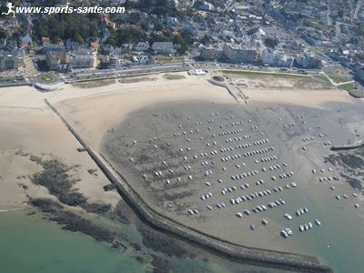 Photo aérienne du port d'échouage de Pornichet