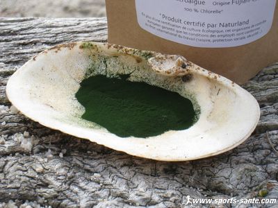 Photo de poudre de chlorelle
