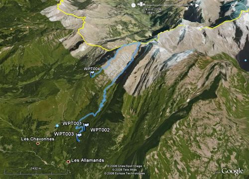 Google map de la rando col de Bostan