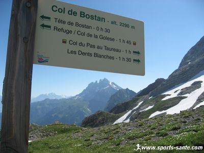 Photo des Dents du midi depuis le col de Bostan