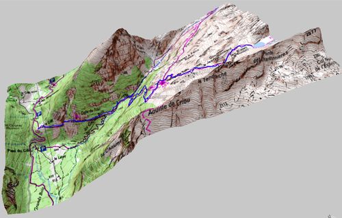 Cartes et profil de la randonnée vers le Lac des Chambres