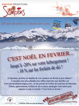 Vacances de Février à prix réduit à Samoëns
