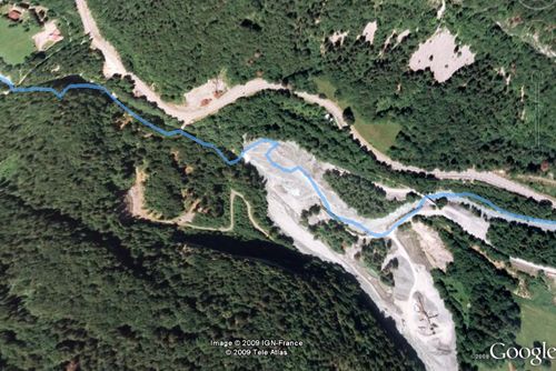 Photo aérienne des Gorges de Tines