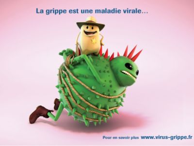 Image publicitaire de la grippe