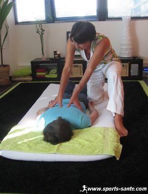 Image shiatsu méridien du dos