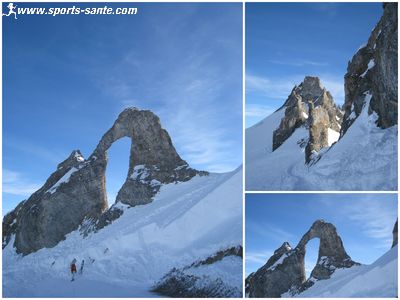 Images de l'aiguille percée à Tignes