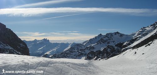 Photo du panorama depuis le hors piste du Glacier du Bouchet