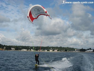 Session de Wake kite en Bretagne